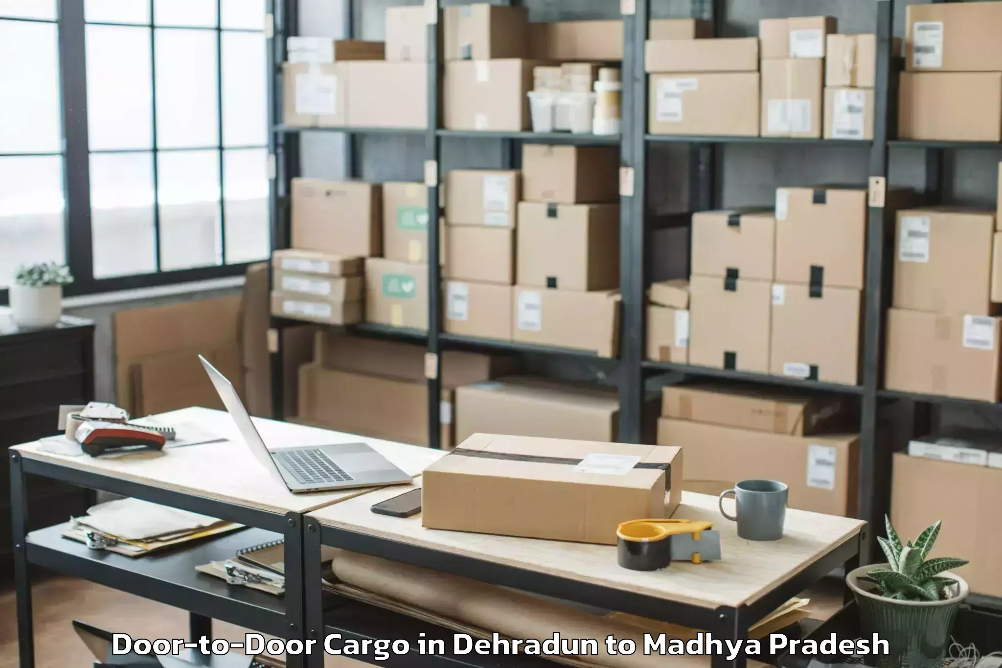 Reliable Dehradun to Iiit Bhopal Door To Door Cargo